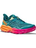 Hoka Women's Speedgoat 5 Shoes in Deep Lake/Ceramic, Size 5.5