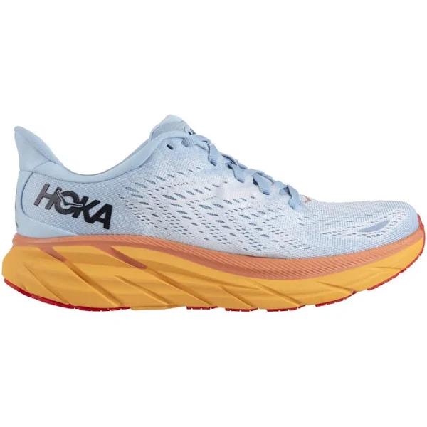 Hoka Womens Clifton 8 Wide Shoes Summer Song / Ice Flow