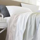 Home Beautiful Luxury Cotton Sateen Sheet Set Super Queen / White
