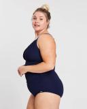 Honey Comb Underwire One Piece Swimwear Navy 12 / F/G Cup