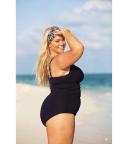 Honey Comb Underwire One Piece Swimwear Navy 12 / F/G Cup