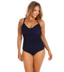 Honey Comb Underwire One Piece Swimwear Navy 12 / F/G Cup