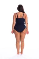 Honey Comb Underwire One Piece Swimwear Navy 12 / F/G Cup