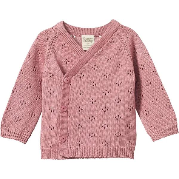 Honey Pointelle Cardigan Various Colours Woodrose Pointelle / 1Y