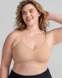 Honeylove Crossover Wire-Free Bra - Womens - Sand - 1x