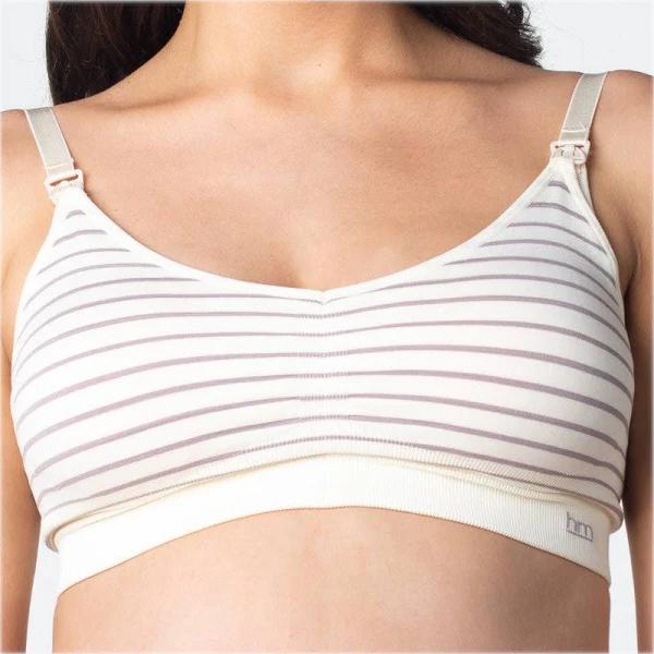 Hotmilk My Necessity Nursing Sleep Bra Ivory | Poinsettia - Medium/Regular Twilight Stripe