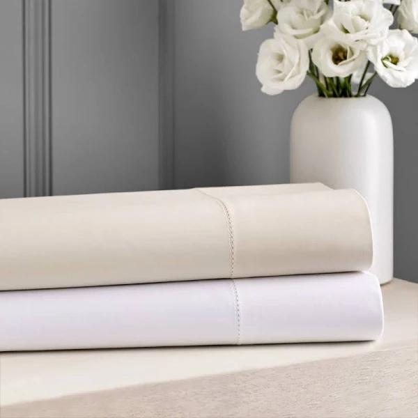 Hudson Park Collection 680TC Extra Deep Flat Sateen Sheet, Queen - 100% Exclusive