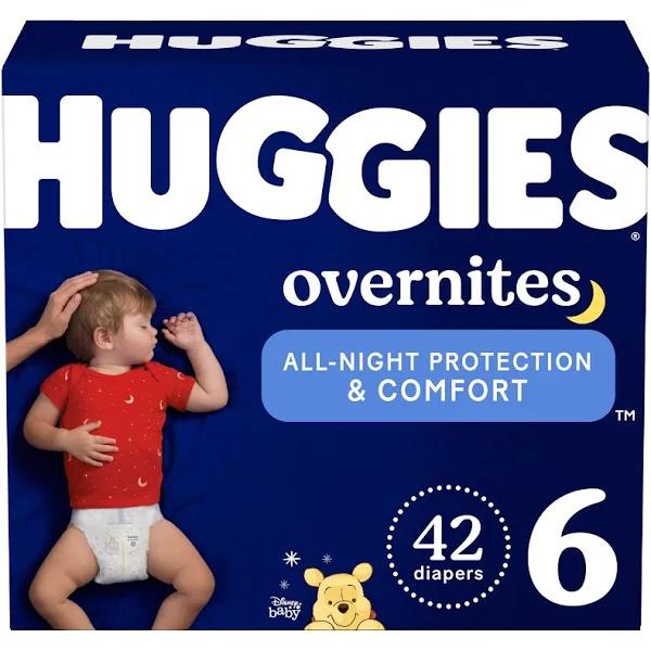 Huggies Overnites Nighttime Baby Diapers Size 6 - 42 ct