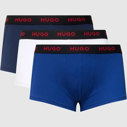 Hugo 3 Pack Boxer Shorts, Size L, Blue