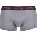 Hugo 3 Pack Stretch Cotton Boxer Trunks - Black, Grey & Pattern