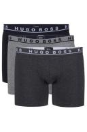 Hugo Boss Cotton Stretch Boxer Briefs 3-Pack Grey/Charcoal/Black