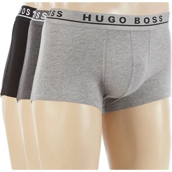 Hugo Boss Cotton Stretch Boxer Briefs 3-Pack Grey/Charcoal/Black