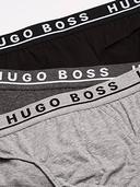 Hugo Boss Cotton Stretch Briefs 3-Pack Grey/Charcoal/Black