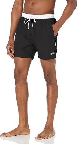 Hugo Boss Men's Standard Medium Length Solid Swim Trunk