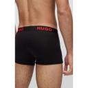 Hugo Three-Pack of Stretch-jersey Trunks With Logo waistbands, Men, Size: XS, Black
