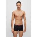 Hugo Three-Pack of Stretch-jersey Trunks With Logo waistbands, Men, Size: XS, Black