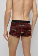 Hugo Two-Pack of Stretch-Cotton Trunks with Logo waistbands, Men, Size: XS, Light Red