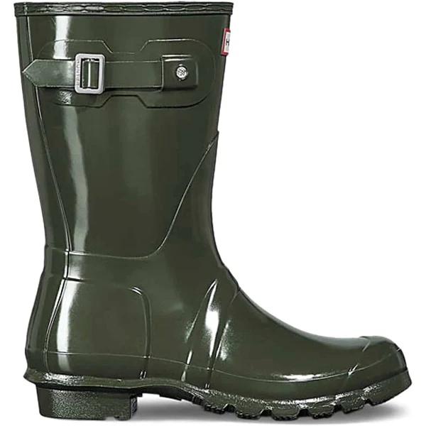 Hunter Original Short Gloss Women's Wellington Boots - Dark Olive