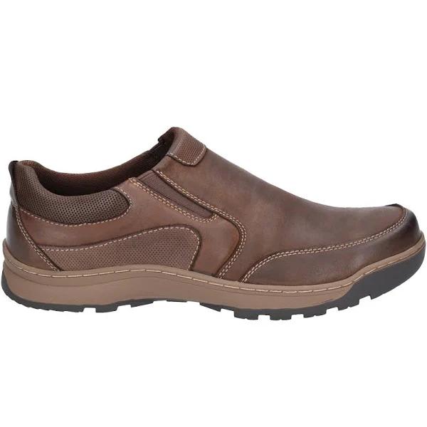 Hush Puppies Jasper Mens Leather Slip On Shoes Brown Uk 9
