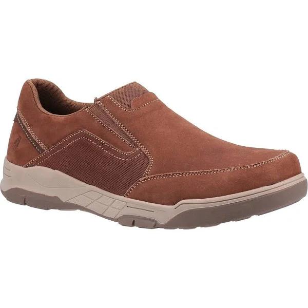 Hush Puppies Mens Fletcher Leather Shoes Tan 7 UK