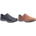 Hush Puppies Mens Jasper Slip On Leather Shoes Black 6 UK
