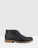 Hush Puppies Terminal Lace Up Desert Boot Black Tumbled