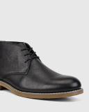 Hush Puppies Terminal Lace Up Desert Boot Black Tumbled