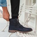 Hustler Navy Suede - Mens Lace Up Boots - Wild Rhino Shoes 47 / Navy Suede