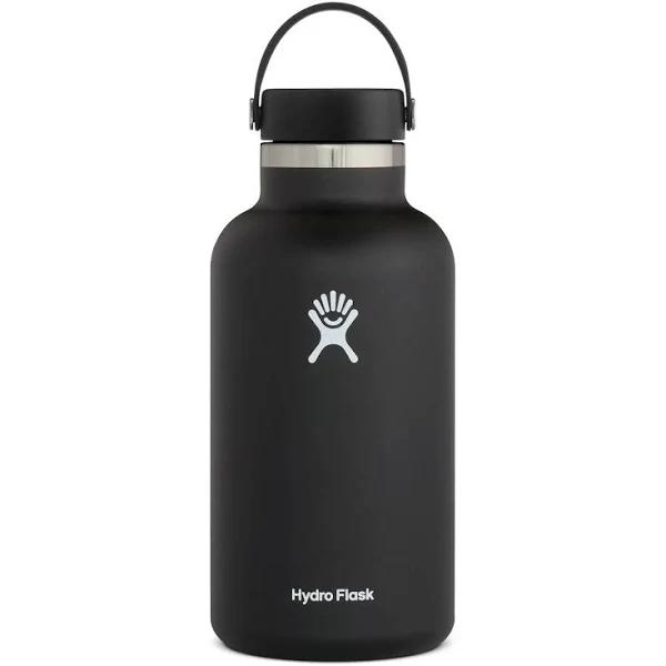 Hydroflask Bottle w/ Flex Straw Cap ~ Black 64oz