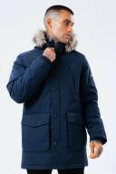 Hype Mens Luxe Longline Parka Navy XXL