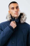 Hype Mens Luxe Longline Parka Navy XXL