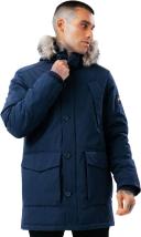 Hype Mens Luxe Longline Parka Navy XXL