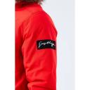 Hype Mens Luxe Longline Parka Red L