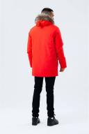Hype Mens Luxe Longline Parka Red XL