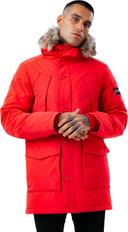 Hype Mens Luxe Longline Parka Red XS
