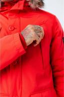Hype Mens Luxe Longline Parka Red XXL