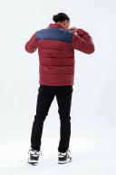 Hype Unisex Adult Puffer Jacket Burgundy/Navy Blue M