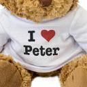 I Love Peter - Adorable Lovely Soft Brown Teddy Bear - Gift Present