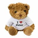 I Love Peter - Adorable Lovely Soft Brown Teddy Bear - Gift Present