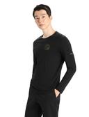 Icebreaker 200 Oasis Crewe Alps 3D Long Sleeve Base Layer Black L Man