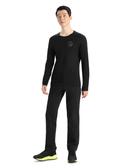 Icebreaker 200 Oasis Crewe Alps 3D Long Sleeve Base Layer Black L Man