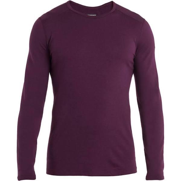 Icebreaker 200 Oasis Crewe Merino Long Sleeve Base Layer Purple M Man