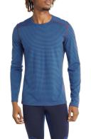 Icebreaker 200 Oasis LS Crewe (Men's) Lazurite Stripe / XL