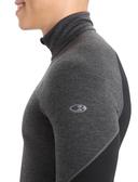 Icebreaker 260 Zone LS Half Zip (Men's) Jet Heather/Black / L