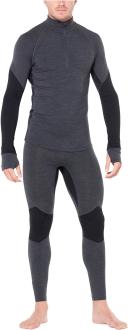 Icebreaker 260 Zone LS Half Zip (Men's) Jet Heather/Black / L