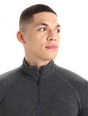 Icebreaker 260 Zone LS Half Zip (Men's) Jet Heather/Black / L
