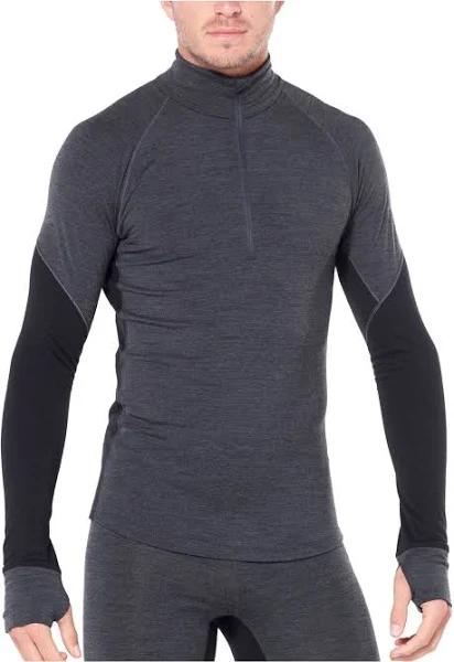 Icebreaker 260 Zone LS Half Zip (Men's) Jet Heather/Black / L