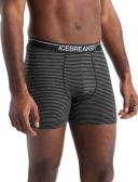 Icebreaker Anatomica Boxers (Men's) Green Glory/Astrol blue/stripe / L