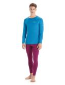 Icebreaker Men's 200 Oasis Long Sleeve Crewe Alps 3D L Geo Blue AU490037