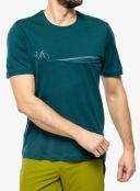 Icebreaker Tech Lite II Cadence Paths Short Sleeve T-Shirt Green M Man